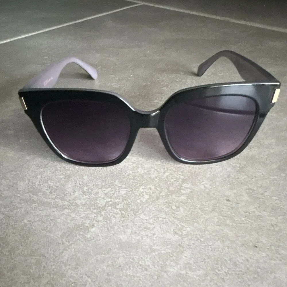 BCBGeneration BG3070CE Women's Cat Eye Sunglasses Black Frame Purple Gradient